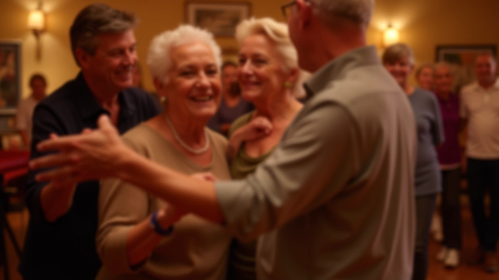 Seniors enjoying kizomba dance evening in Faro