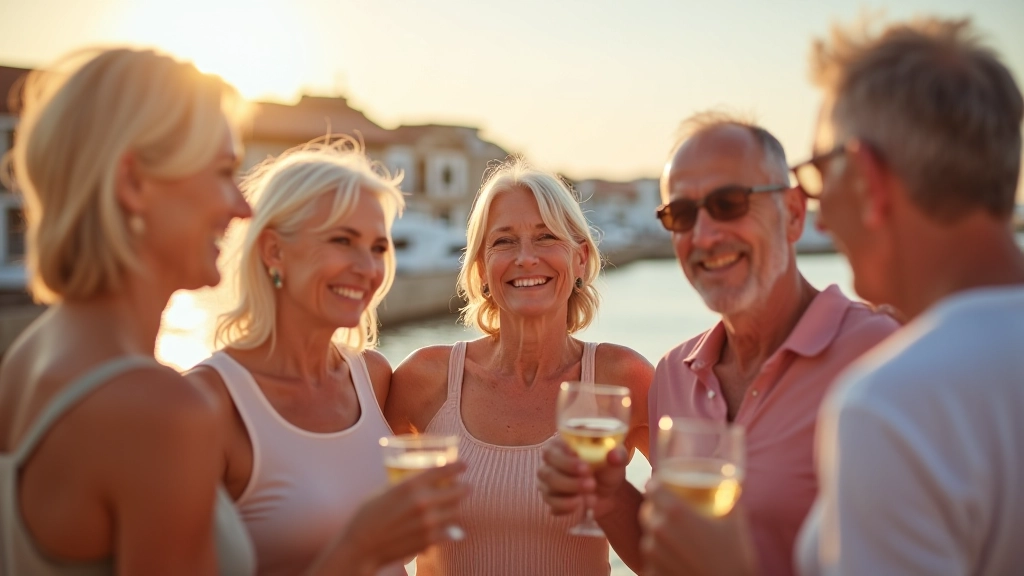 Social gathering of senior dancers in Portugal